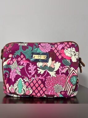 Maaji Large‎ Cosmetic Make-up Travel Bag - 2 Zipper Compartments VGUC